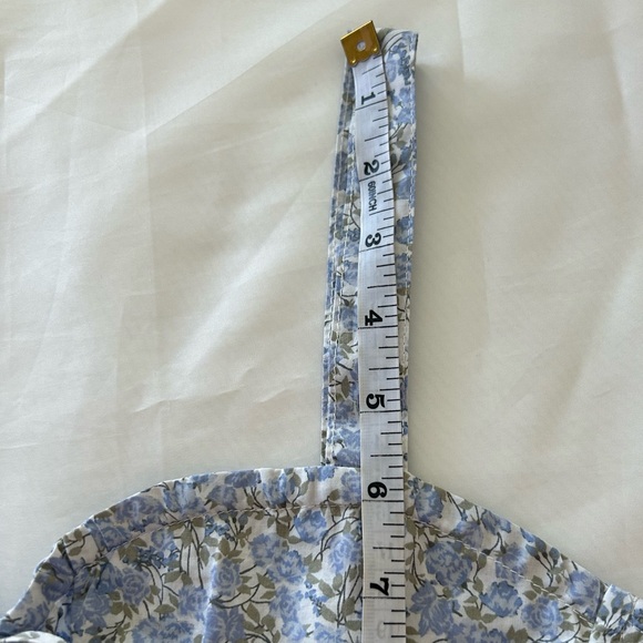 Garage Blue Floral April Poplin Bustier Corset Tank - Picture 4 of 9